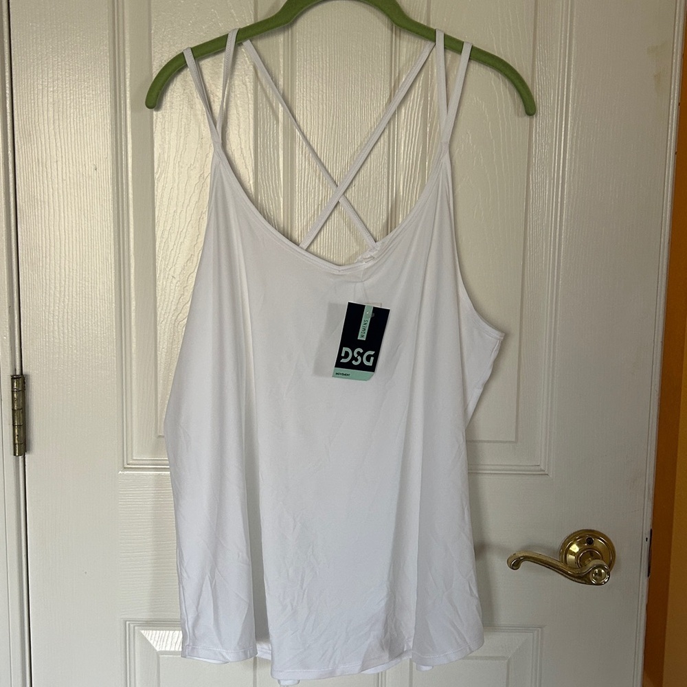 Women’s DSG Strappy Movement Tank, Pure White, Size: Extra Large - New with tags